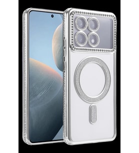 Pilelistore   Xiaomi Poco X6 Pro Joke Simli Magneticsafe Kılıf - Gümüş