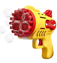 1 PCS YELLOW BUBBLES GUN 29 DELİKLİ ÇOKLU KÖPÜK ATAN TABANCA SARI KÖPÜK TABANCASI 2 SOLİSYON HEDİYE