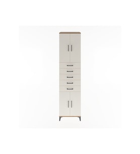 Hyperion Dolap 3 Raflı 5 Çekmeceli 4 Kapaklı 60x44x243 Çam-Aytaşı