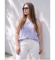 LCW Curve Mavi Büyük Beden Modal Karışımlı Bluz