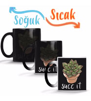 Succulent Sihirli Kupa Bardak Porselen