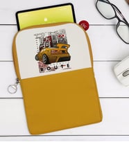 BK Gift Tokyo Route Tasarımlı Taşınabilir Koruyucu Tablet Kılıfı & Organizer Çanta - Sarı-1