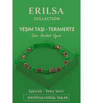 Sertifikalı Terahertz Yeşim Taşı Bileklik - Şans Bereket Uyumu Arttıran Doğal Taş Enerji (Çok Renkli)