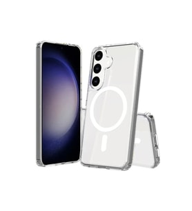 Samsung Galaxy S24 Plus Kılıf Magneticsafe Şeffaf Silikon - Şeffaf