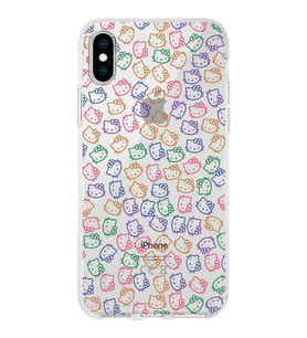 Apple iPhone XS Max Uyumlu Kapak Sevimli Karakterler Tasarımlı Şeffaf Silikon Kılıf