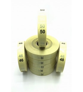 ŞEFFAF UZUN BEDEN ETİKETİ 2,5 CM X 22 CM 26 – 50 ARASI 500 ADET