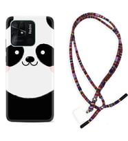 Xiaomi Redmi Note 7 8 9 Pro 10 2022 10 Pro 10S Kılıf Boyun Asklı Rasta Silikon Sevimli Panda 1794