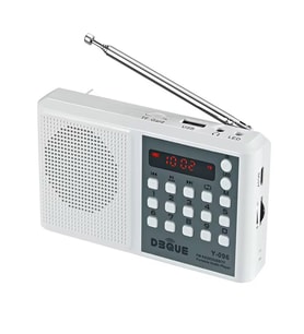 Ultratekno Y-096 Bluetoothlu Deprem Radyosu Şarjlı Acil Durum Radyosu 18650 Pilli FM/USB Destekli LED Fenerli Taşınabilir Radyo (Beyaz)