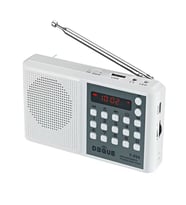 Ultratekno Y-096 Bluetoothlu Deprem Radyosu Şarjlı Acil Durum Radyosu 18650 Pilli FM/USB Destekli LED Fenerli Taşınabilir Radyo (Beyaz)