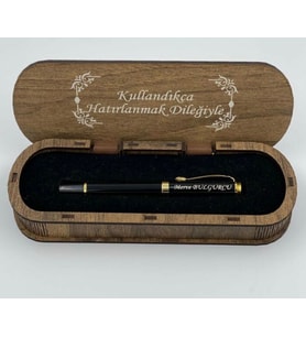 KİŞİYE ÖZEL - MÜREKKEPLİ A KALİTE KALEM VE YAZILI KUTU HEDİYELİ