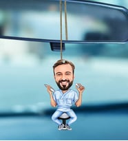 Kişiye Özel Dişçi Tasarımlı Karikatür Araba Dikiz Ayna Süsü 86