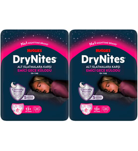 Drynites Emici Gece Külodu/Külot Bez Kız 13+ Yaş (48-60KG) X Large 40 Adet Mega Pk (2PK*20)