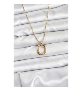 Mey İthalat® 316L Çelik Zincir Gold Renk Model Kadın Kolye