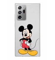 Samsung Galaxy Note 20 Ultra Kapak Mickey Mouse Tasarımlı Şeffaf Silikon Kılıf