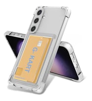 Coverzone Galaxy S24 Plus ile uyumlu K?l?f Ultra Kal?nla?t?r?lm?? Airbag K�?eleri Tasar?ml? Kartl?k B�l�ml� ?effaf G-Kart Kapak