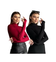 Kadın Kayık Yaka Kısa Kollu Bluz
