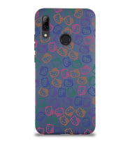 Huawei P Smart 2019 Uyumlu Lansman Kılıf Hello Kitty Tasarımlı İçi Kadife Kapak-Petrol Mavisi (Şeffaf)
