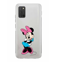 Samsung Galaxy A02s  Kamera Korumalı  Kapak Minnie Mouse Tasarımlı  Şeffaf Kılıf