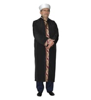 İmam Cübbesi - Namaz Cübbesi - Erkek Namaz Elbisesi 11 (Siyah)