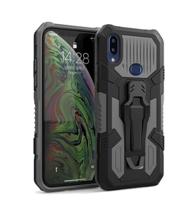 Samsung Galaxy A10S Zırh Tank Kılıf Yüksek Koruma (Gri)