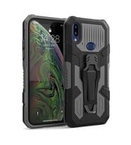 Samsung Galaxy A10S Zırh Tank Kılıf Yüksek Koruma (Gri)