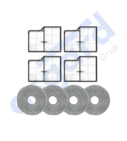 Roborock Saros 10- Saros 10R Uyumlu 4 Filtre 4 Mop PKT-iasgf0000895