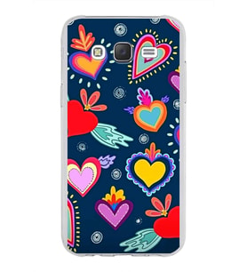 PrintiFy Samsung Galaxy J5 ile Uyumlu 1mm Slim Fit Retro Colors 3 Baskılı Şeffaf  Kılıf