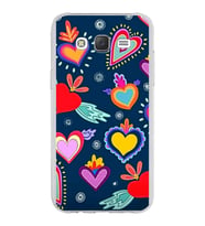 PrintiFy Samsung Galaxy J5 ile Uyumlu 1mm Slim Fit Retro Colors 3 Baskılı Şeffaf  Kılıf