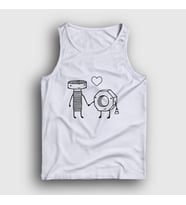 Presmono Unisex Beyaz Lovers V3 Valentine's Day Sevgililer Günü Atlet 284860tt (Beyaz)