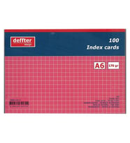 Deffter A6 Kareli Index Kartı Pembe