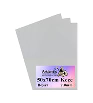 Beyaz Keçe 50x70 cm 2.0 mm 3 Adet Renkli Hobi Keçesi Elişi Keçesi Anasınıfı Kreş Okul Öncesi