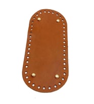 Angel Çanta Aksesuar Gerçek Deri Taba 25X12 cm Oval Light Gold Metalli Çanta Tabanı