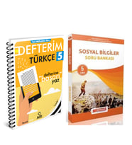 Arı Yayıncılık 5. Sınıf Türkçe Akıllı Defteri ve Referans Sosyal Bilgiler Soru Bankası Seti 2 Kitap