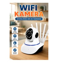 1080P WiFi Güvenlik Kamerası – 5 Antenli, Motorlu, LED Aydınlatmalı ve Sensörlü