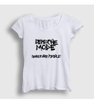 Presmono Kadın Beyaz People Depeche Mode T-Shirt 140988tt (Beyaz)