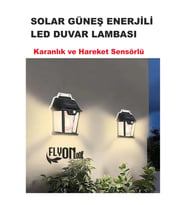 Solar Güneş Enerjili Bahçe,Teras,Balkon,Dış Mekan Sensörülü Kademeli Filament Led Aydınlatma Fener