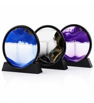 10 INC - 25CM RENKLİ SULU CAM KUM SAATİ HAREKETLİ AYNA MODELİ (5680)