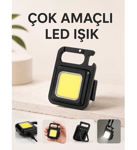 Northcity 800 Lümen Taşınabilir Fener - Manyetik, Şişe Açacağı ve USB Şarjlı