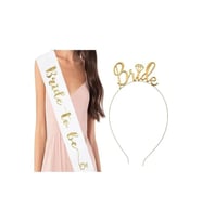 Çıtıpıtıstore Bride To Be Gelin Kuşağı Bride To Be Metal Taç Seti Altın Renk