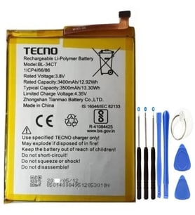 Tecno Camon iSky 3 Pil Batarya BL-34CT+Tamir Seti