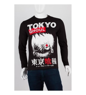 Tokyo Ghoul Unisex Pamuklu Regular Fit Siyah Tişört X-Small (Karışık)