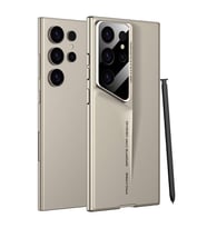 Galaxy S24 Ultra Kılıf Ultra İnce Kameralı Korumalı Sert Rubber Procase Kılıf (Gold)