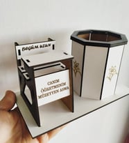 Kalemlik Okul Sırası Modeli Kişiye Özel İsim yazılı