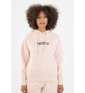 Maraton Comfort Kadın Kapüşonlu Pudra Sweatshirt