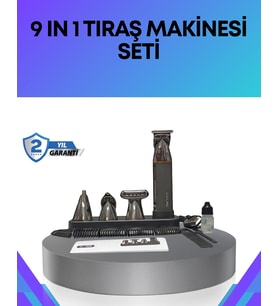 Çok Fonksiyonlu 9’U 1 Arada Tıraş Makinesi Şarjlı Saç Sakal Düzeltici