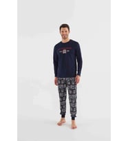U.s Polo Assn 18634 Erkek Yuvarlak Yaka Uzun Kollu Pijama Takımı