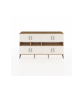Arges Konsol 8 Raflı 8 Kapaklı 176x30x99 Çam-Aytaşı/Çam