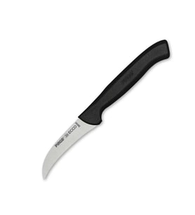 38044 Ecco Kıvrık Eğri Sebze Dekor Bıçağı 7,5 Cm - Siyah