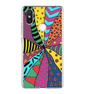 PrintiFy Xiaomi Mi 8 SE ile Uyumlu 1mm Slim Fit Retro Renkler 4 Baskılı Şeffaf  Kılıf
