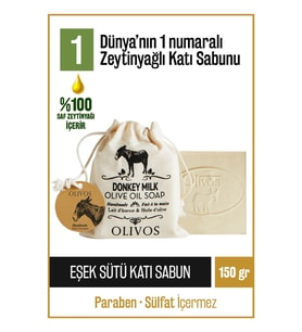 %100 Doğal Eşek Sütü Ve Zeytinyağlı Katı Sabun Eşek Sütlü El Sabunu 150 Gr